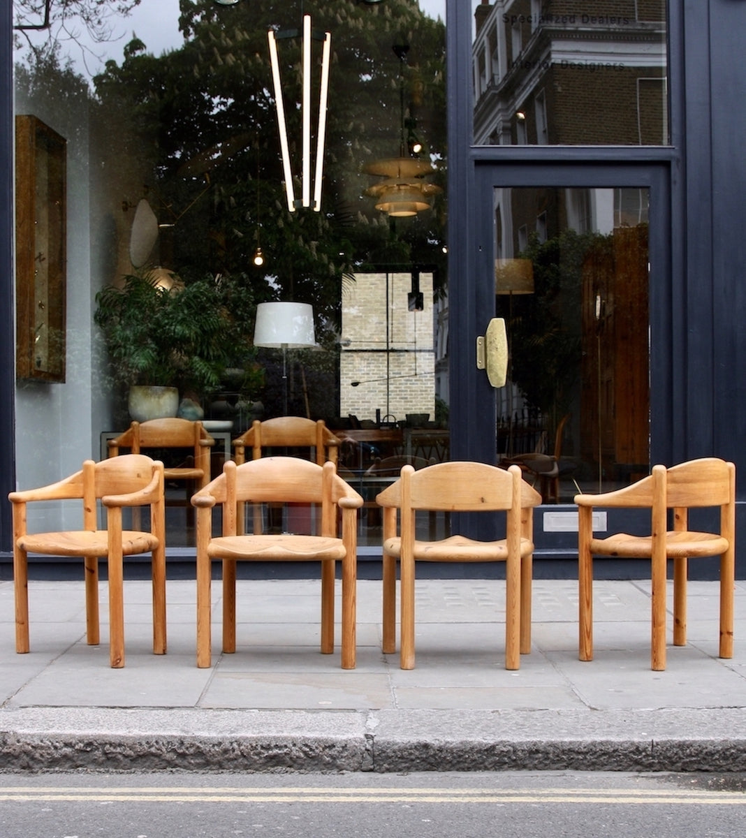 Set of Six Pine Carver Chairs Rainer Daumiller - Image 3
