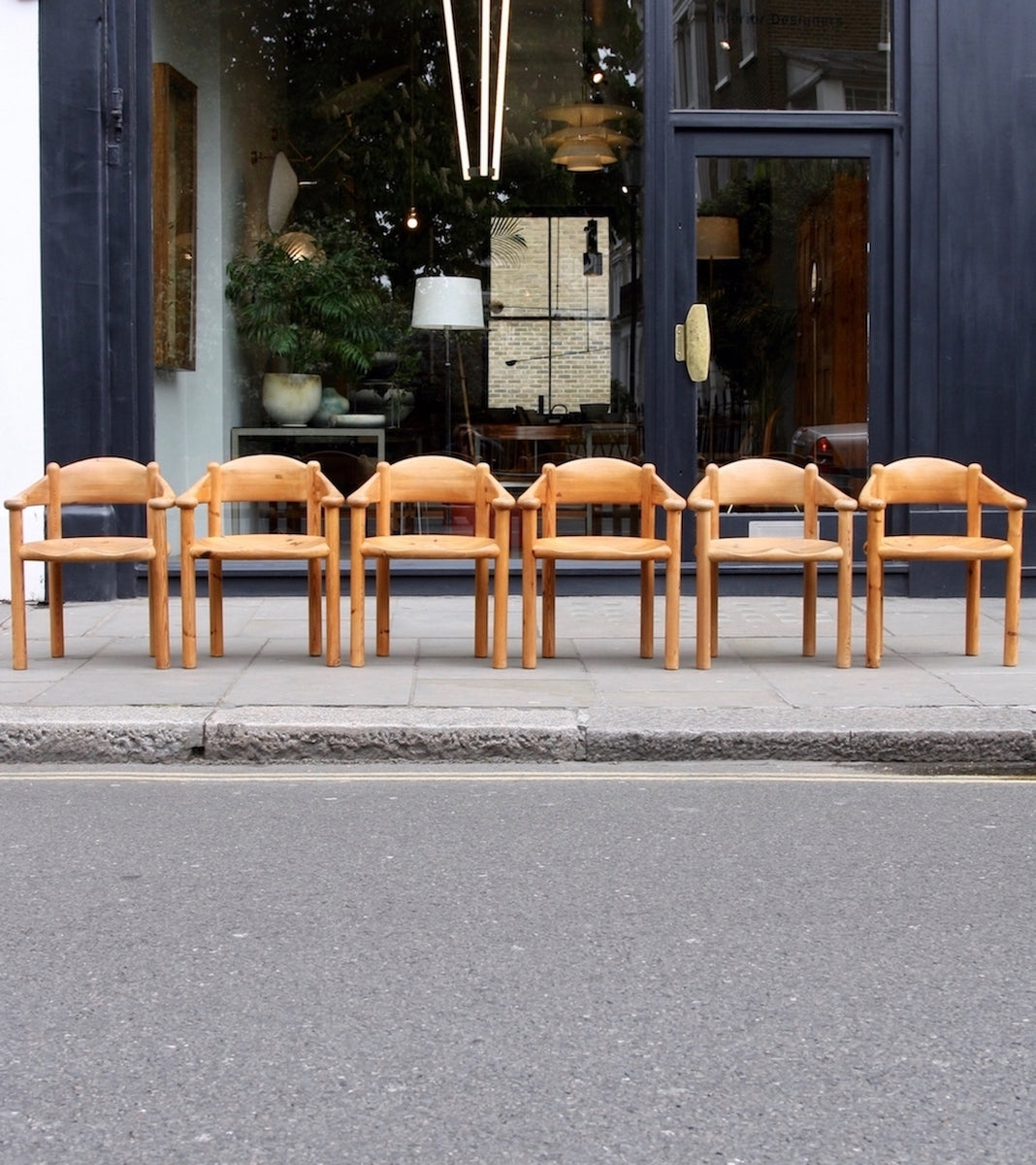 Set of Six Pine Carver Chairs Rainer Daumiller - Image 4
