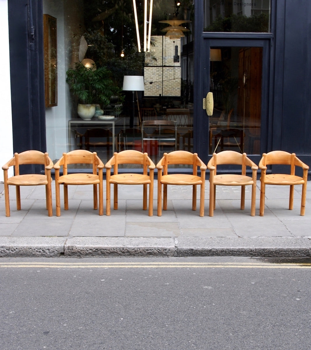 Set of Six Pine Carver Chairs Rainer Daumiller - Image 5