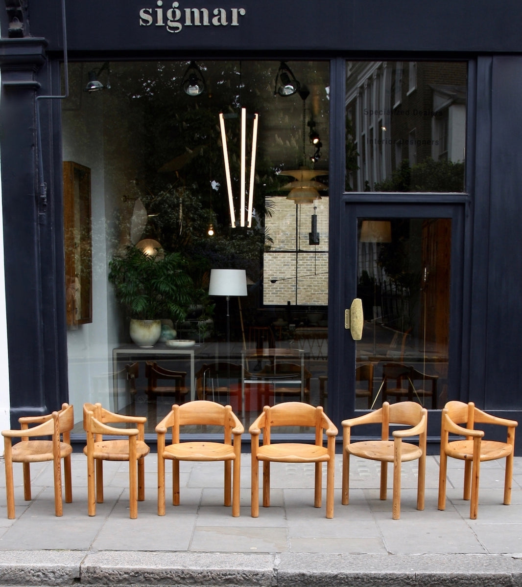 Set of Six Pine Carver Chairs Rainer Daumiller - Image 7