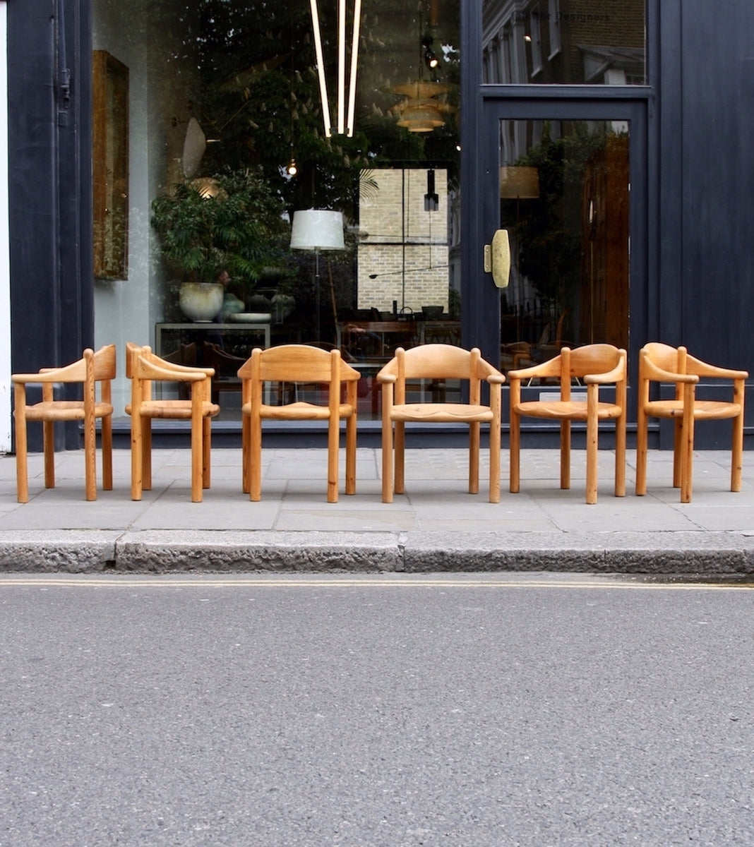 Set of Six Pine Carver Chairs Rainer Daumiller - Image 8