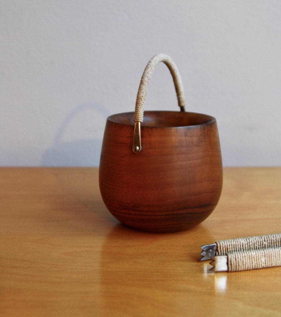 Sugar Pot with rope bound carrying handle & Tongs, Model No* 3536, Carl Auböck II