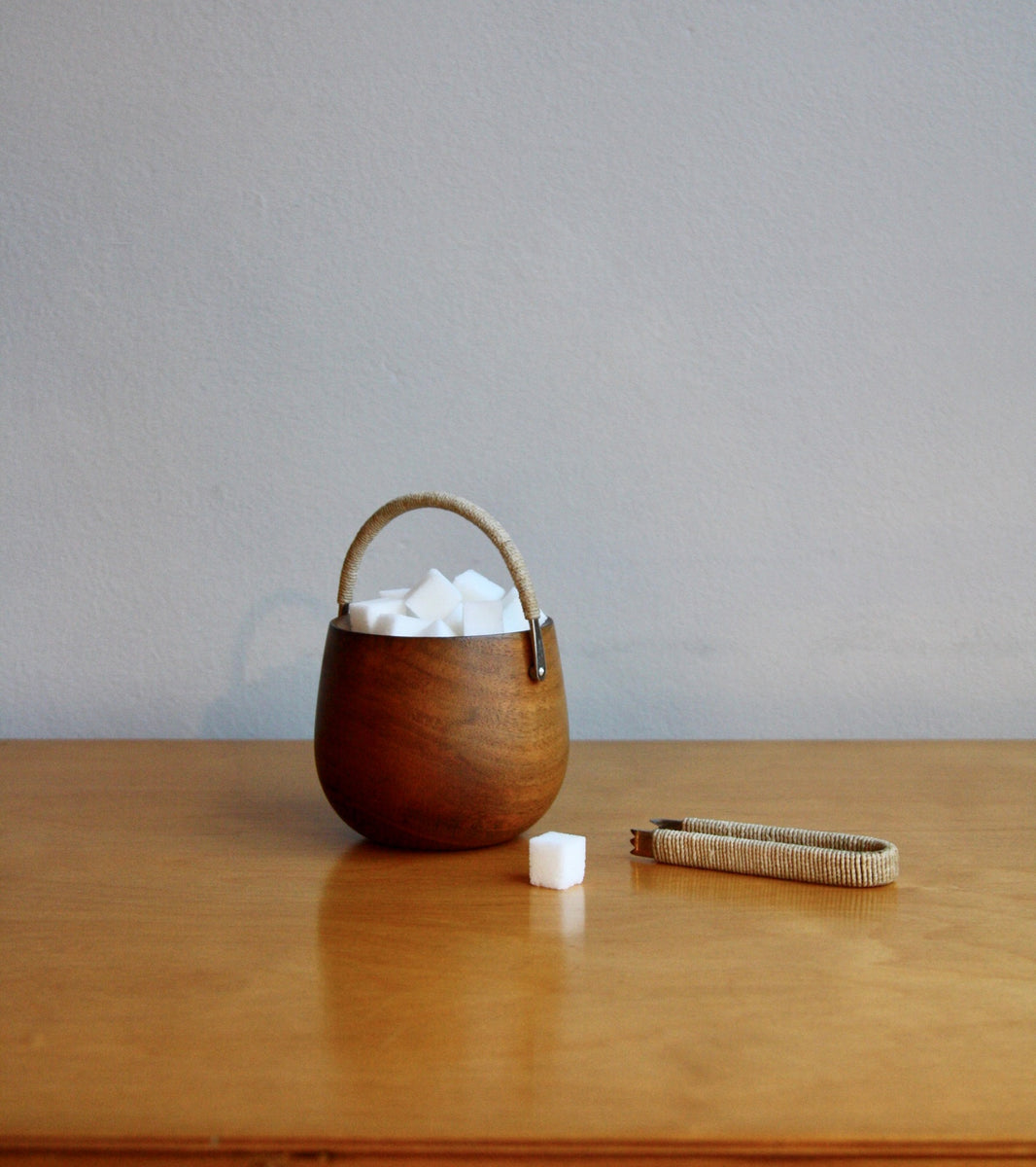 Hand Crafted Delicately Made Sugar Pot & Tongs, Carl Auböck 