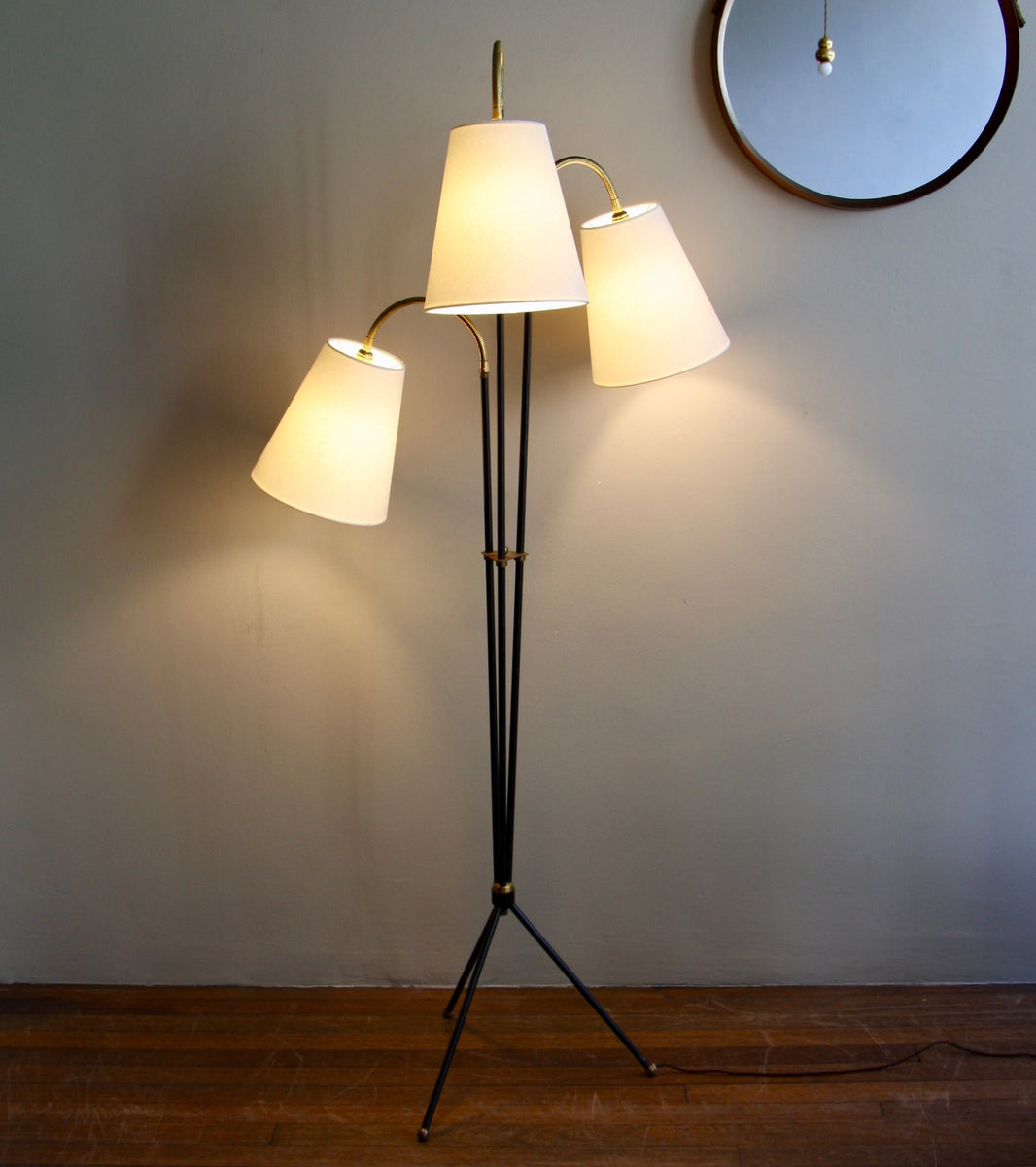 Three Armed Floor Light Denmark, C. 1955 - Image 2