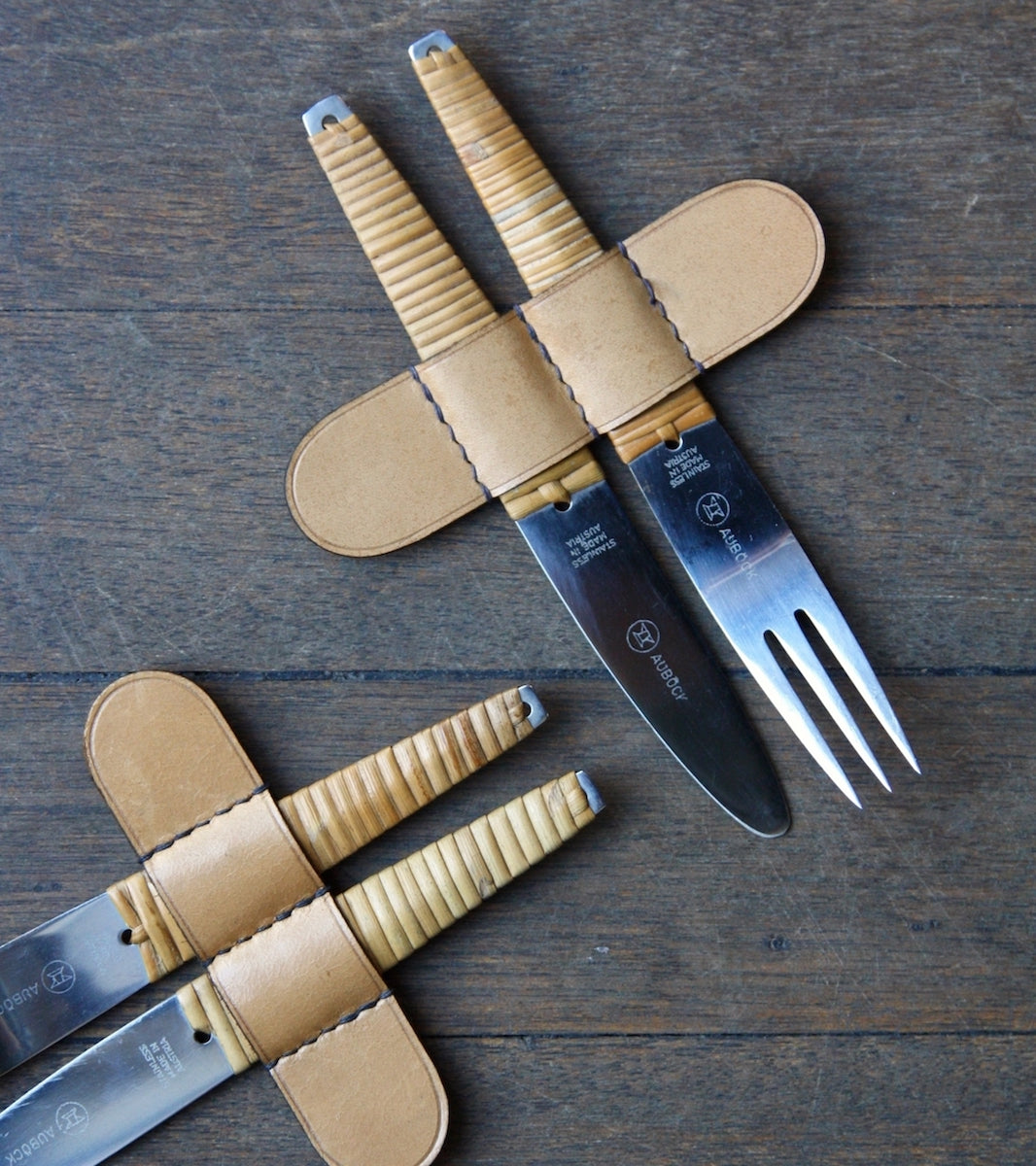 Two Sets of Mid-20th Century Craftsmanship Knives & Forks, Carl Auböck