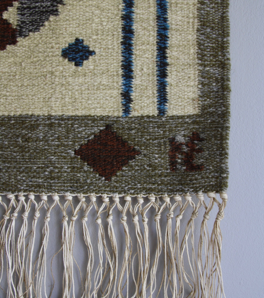 signed textile norwegian modern master craftsman