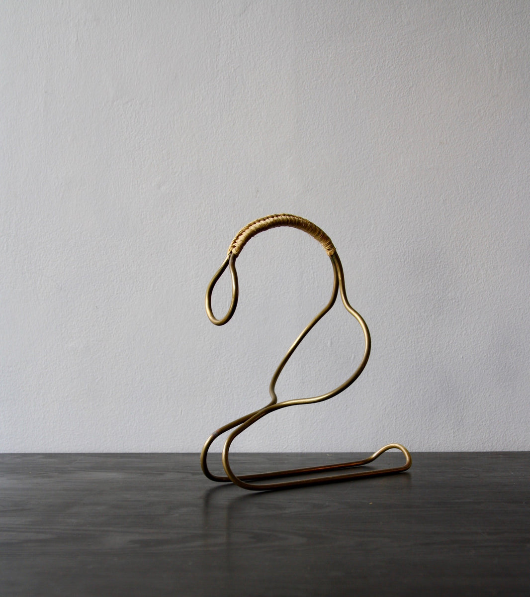 Metal & Partially Wicker Wine Cradle, Carl Auböck