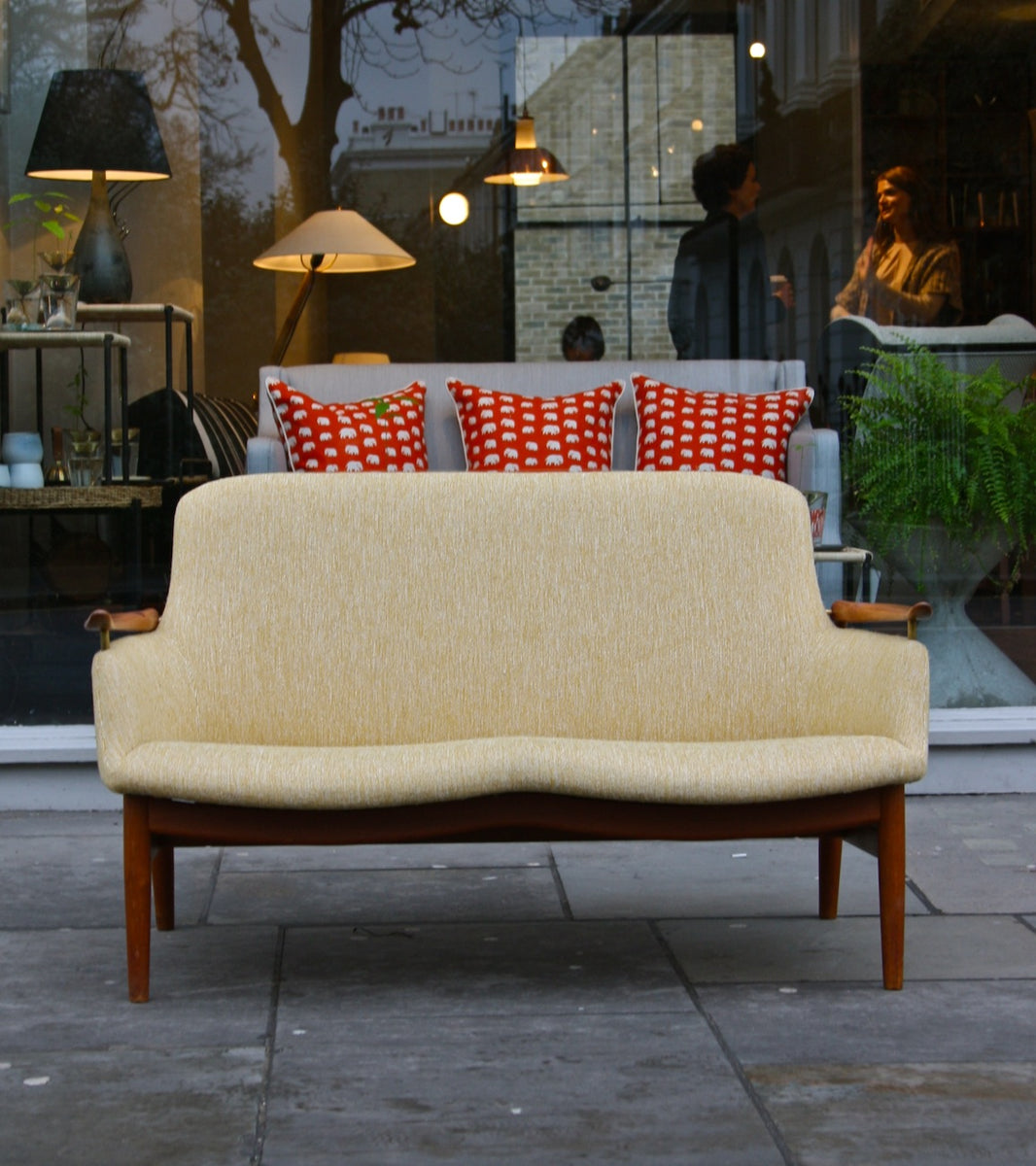 Yellow NV53 Two Seater Sofa Finn Juhl - Image 1